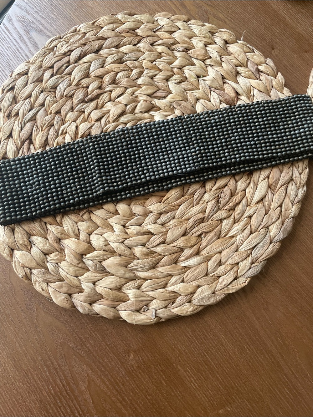 Beaded Stretch Waist Belt - Black